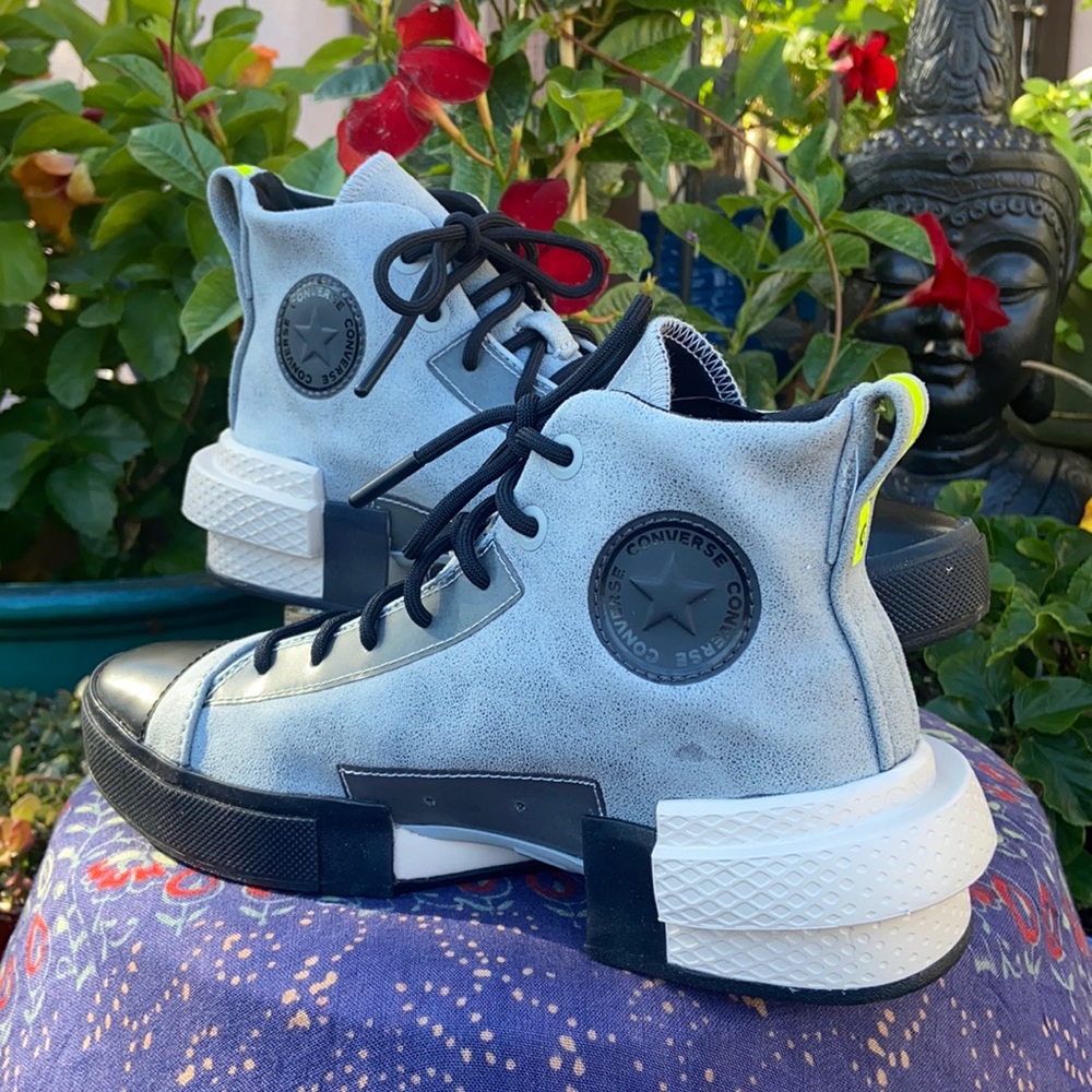 New All Star Disrupt CX Converse Silver / Gray / Black Hi Top Sneakers
